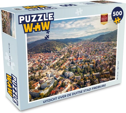 Puzzel Uitzicht over de Duitse stad Freiburg - Legpuzzel - Puzzel 500 stukjes