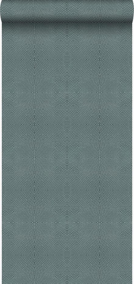 Origin Wallcoverings behang dierenhuidprint petrolblauw - 53 cm x 10.05 m - 347312
