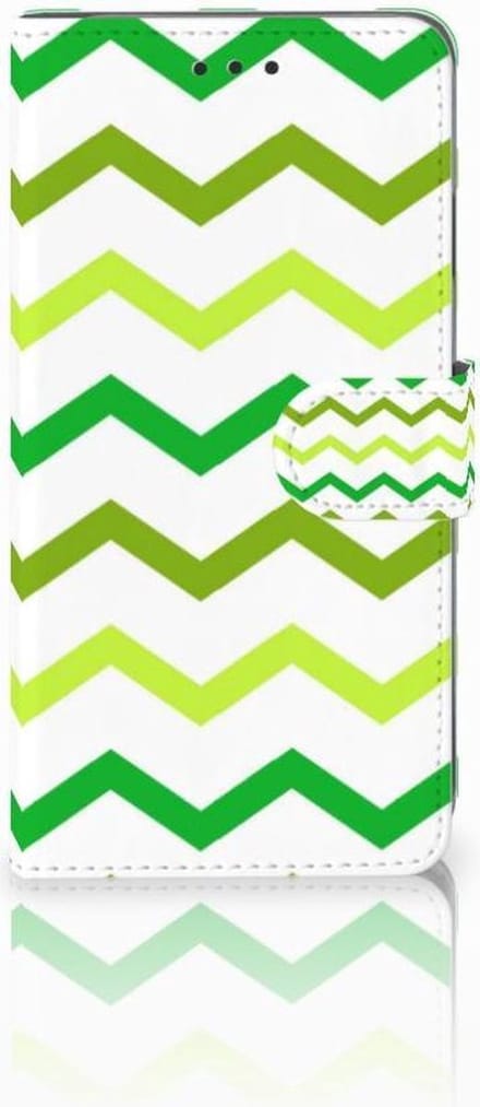 Apple iPhone Xs Max Telefoon Hoesje Zigzag Groen