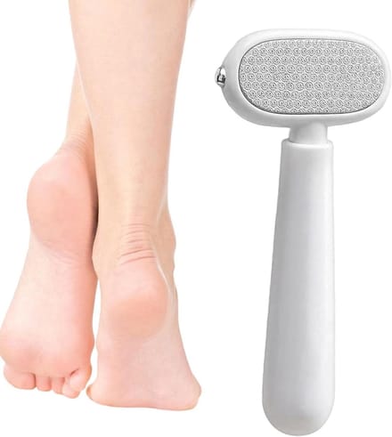 Voetrasp - Eeltverwijderaar Pedicure Tool - Voetverzorging Thuis - Dubbelzijdig Ontwerp - 11.5 cm - Wit Blauw