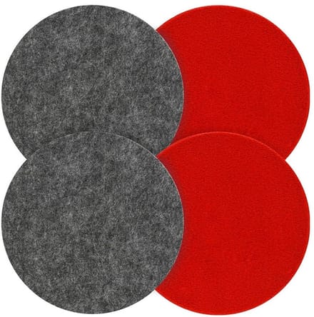 Solidchoice - Polijstvilt, Set van 4, 125 mm voor Schuurmachines