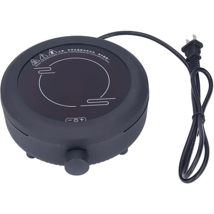Plaque de cuisson électrique portable 800 W pour la maison, le dortoir, le bureau noir