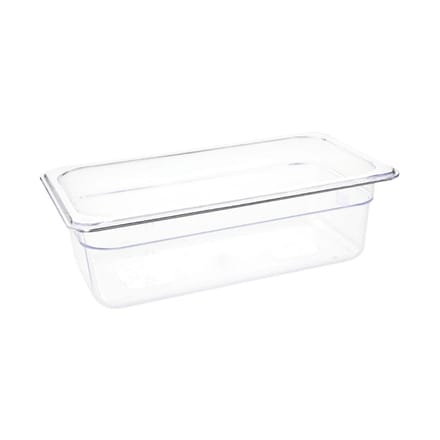 Polycarbonaat Bak | Transparant | Gn1/3 | 10cm Hoog | Vogue | U233