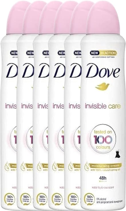 Dove Invisible Care - 250 ml - Deodorant - 6 stuks - Voordeelverpakking