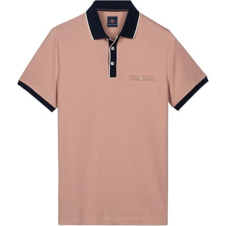 Baileys Polo Uni Color Buttoned Chestpocket Solid Color Fabric Details Dusty Rose / male