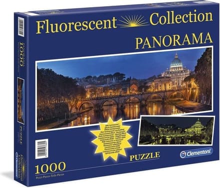 Clementoni Fluoriscerende Panorama Puzzel - Rome - 1000 Stukjes