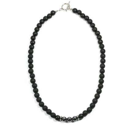 IbizaMen - matte onyx 8mm - hematiet kralen - maat 60cm