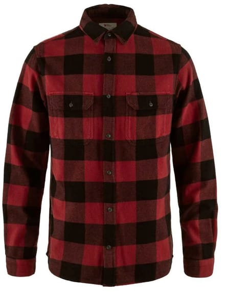 Fjällräven Övik Heavy Flannel Overhemd Met Lange Mouwen Rood S Man