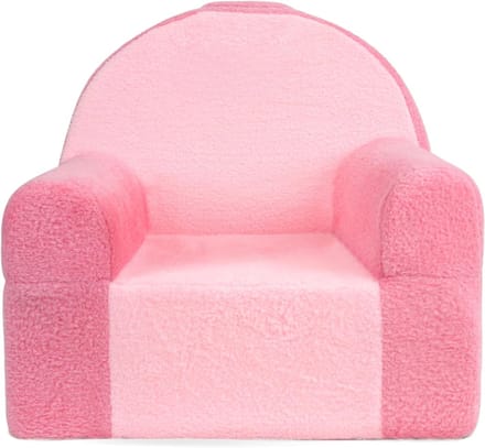 TIM® Kindersofa - Zitzak - Kinderstoel - Roze - 50cm x 44cm x 47cm