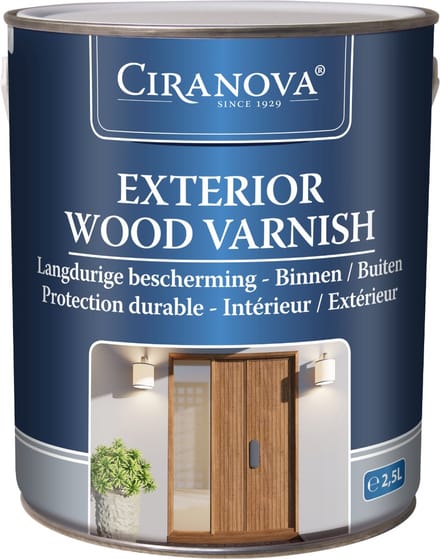 Ciranova Exterior Wood Varnish - 2,5 liter - Transparant - Mat - Houtvernis