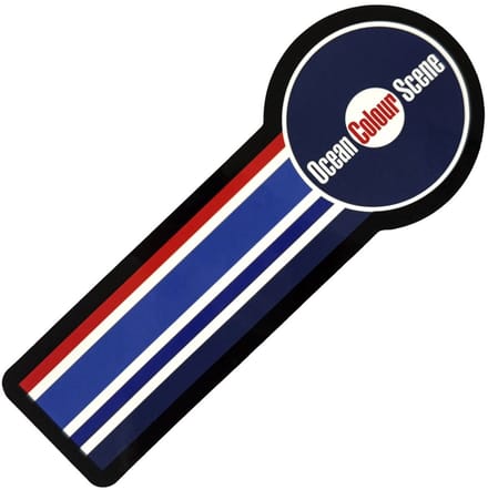 Ocean Colour Scene - Circle Logo & Stripes Sticker - Blauw/Multicolours