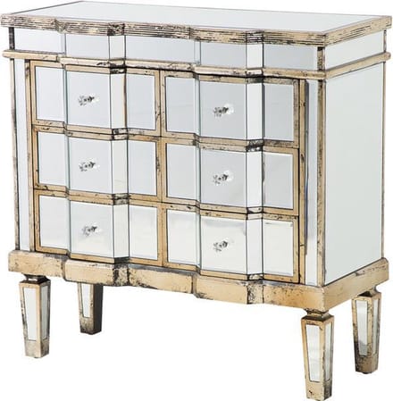 MOZELA - Commode - Zilver - Glas