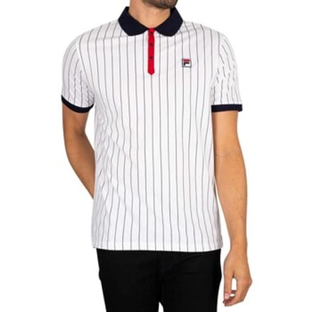 Fred Perry Classic Vintage Gestreepte Polo Shirt Whisper White/ Peacoat Chinees