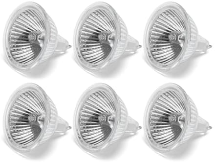 6 Pack Halogeen MR16 Lampen Dimbaar 12V 20W Warm Wit 2800K 200LM