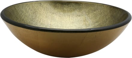 Saniclass Pesca Limone waskom – Ø42x14,5 cm – Gehard glas – Goud groen
