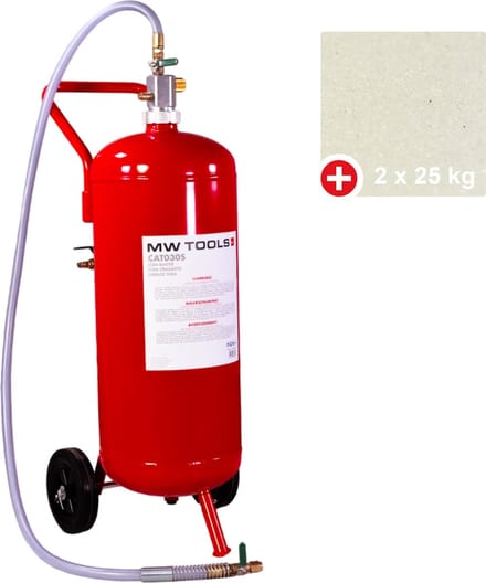 MOBIELE SODASTRAALKETEL + 2 ZAKKEN STRAALMIDDEL SO25 MW Tools CAT030SPACK1