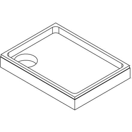Mauersberger shower tray support polystyrene for Lupina 120 x 80 cm super flat left 5602012003