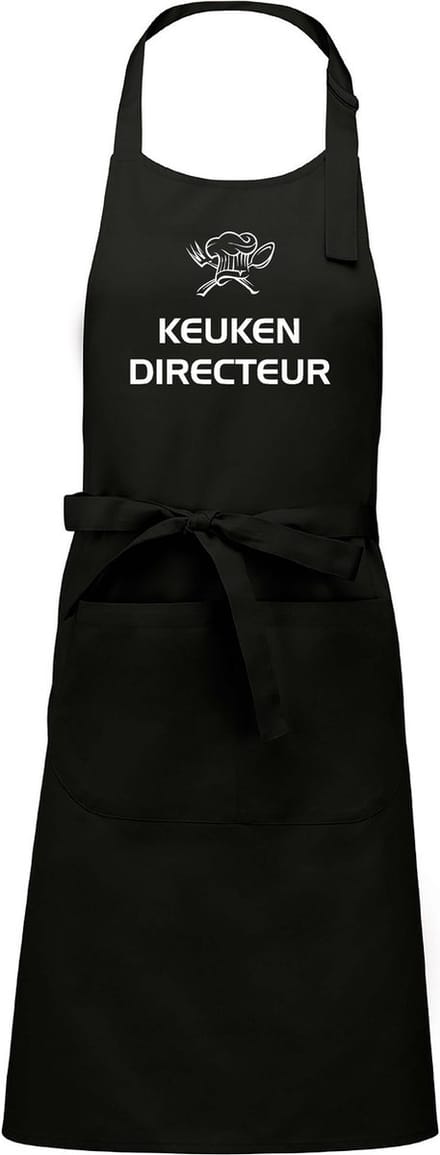 Mijncadeautje - Luxe schort - Keukendirecteur - zwart
