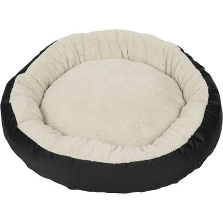 Zoofari Hondenmand - Zwart/Wit - Rond - 70cm - Zacht Pluche