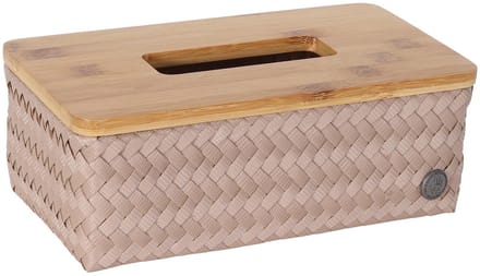 Tissuehouder - Tissuebox - Tissuedoos - Zakdoekdoos - Met deksel - Handed By Top Fit rectangular - bruin - caffè latte