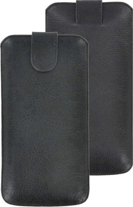 MoDo hoesje Geschikt voor Xiaomi 12 Pro - Leer Etui - Geribbeld zwart