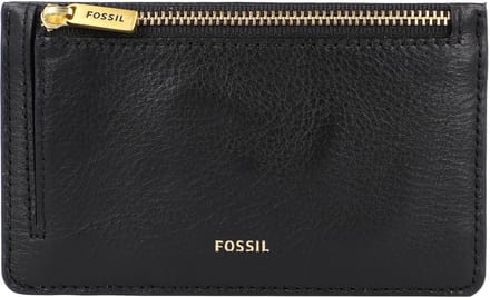 FOSSIL Sleutelgeval Kaarthoes Logan Zip Coin Black Zwart