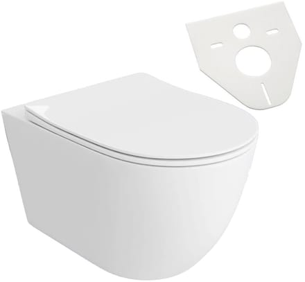 Badland Virvel wandtoilet - tornado spoeling - soft-close wc-bril - wit