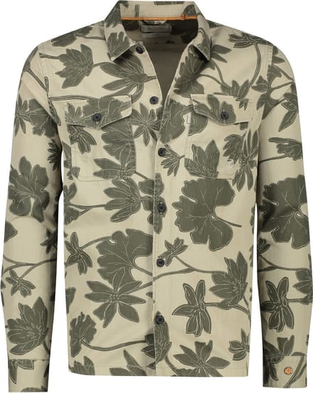 Cast Iron overshirt groen geprint - M