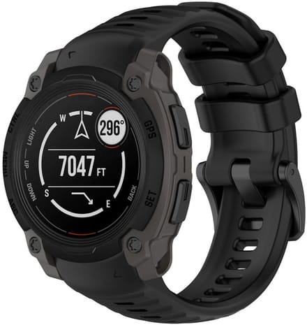 Siliconen bandje - geschikt voor Garmin Instinct E 40mm - zwart