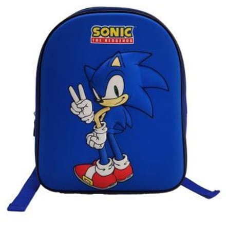 Sonic The Hedgehog Rugzak Blauw 3D Voorkant Officieel Gelicenseerd