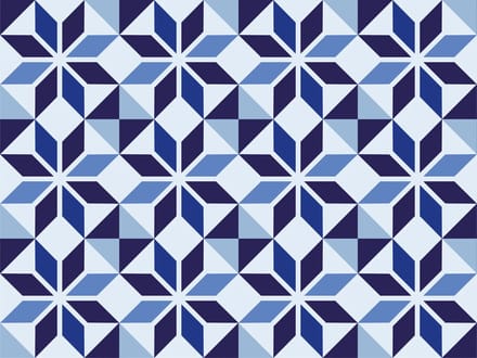 Vinyl | Vloerkleed vinyl | Mavi tegel motief kleed | 95x95 cm