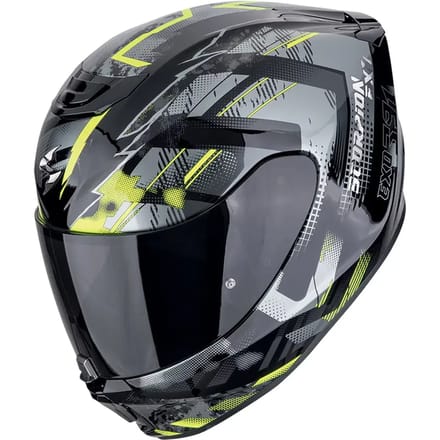 Scorpion EXO-391 Clutter Zwart Grijs Geel Integraalhelm - Helm