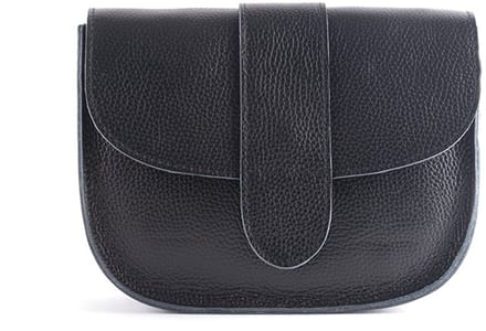 Giuliano lederen schoudertas Elsin - Made in Italy - Dames - Zwart