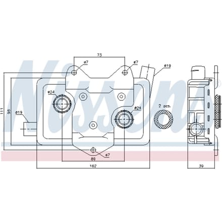 Olie radiator, motorolie NISSENS 90618