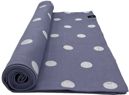 Polka tafelloper - 140 x 40 cm violet - set van 2