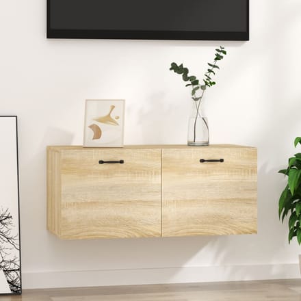 vidaXL - Wandkast - 80x36,5x35 - cm - bewerkt - hout - sonoma - eikenkleurig