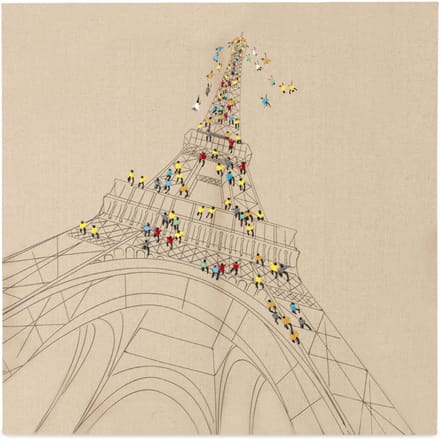 Decoratief wandobject Trip To Paris 80cm x 80cm | Decorationable