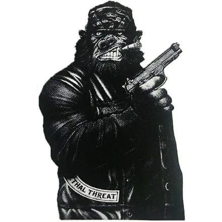 Stickers Lethal Threat Gorilla Gun