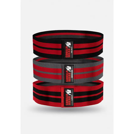 Gorilla Wear Glute Bands - Set van 3 - Zwart/Rood/Grijs