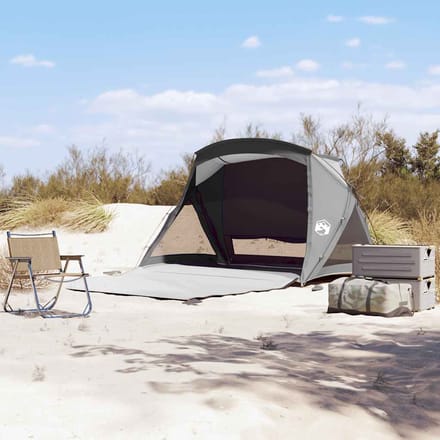 vidaXL - Strandtent - 2-persoons - waterdicht - grijs