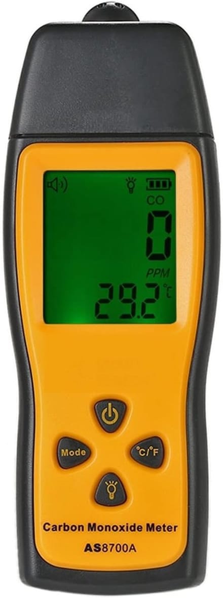 Luchtkwaliteit Detector - CO Gas Meter - Omgeving Monitoren - Dubbele Functie - Compact Formaat - Rood