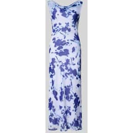 Midi-jurk van Chiffon met Cascadehals