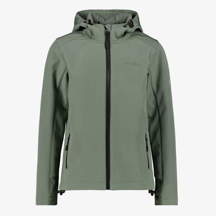 Mountain Peak kinder softshell jas groen - Maat 116