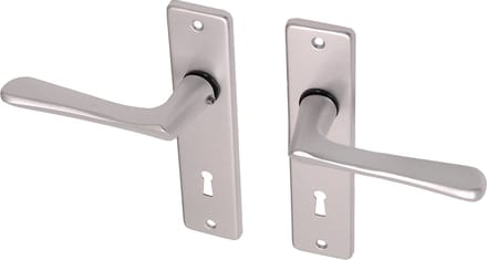 Wovar Deurkruk met schild aluminium vlindermodel SL72 | Per Set