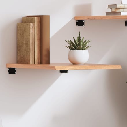 vidaXL - Wandschap - 40x50x2 - cm - behandeld - massief - eikenhout - lichtbruin