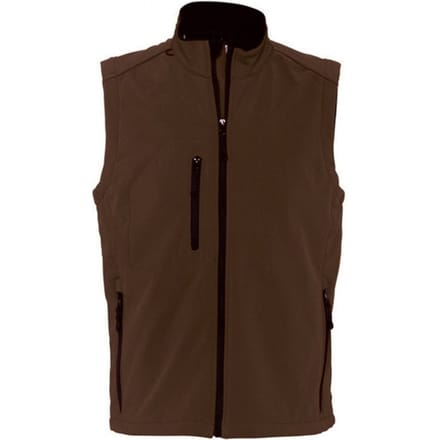 SOLS Heren Rallye Soft Shell Bodywarmer Jacket (Donkere chocolade)