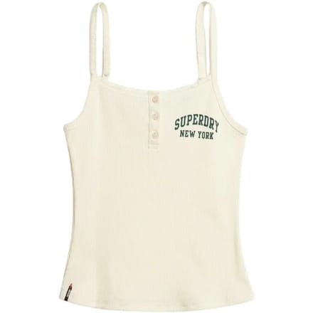 Superdry - Athletic Essentials camitop met knopen en print - Dames - Vesten