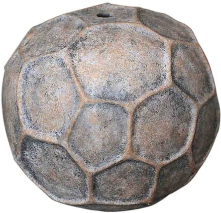PTMD Julis Beige Cement Vase Round Circle Design L