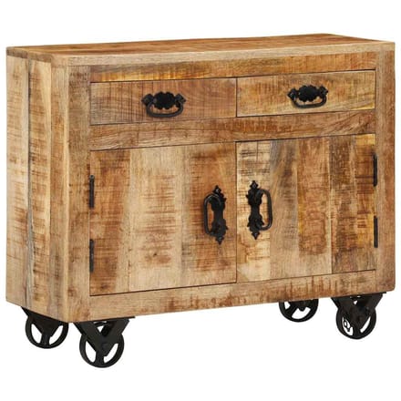 vidaXL - Dressoir - 80x30x65 - cm - massief - ruw - mangohout