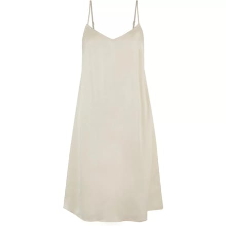 Urban Classics - Viscose Satin Slip Korte jurk - L - Beige